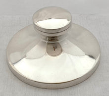 George VI Large Silver Capstan Inkwell. Birmingham 1948 Sanders & Mackenzie.