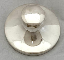 George VI Large Silver Capstan Inkwell. Birmingham 1948 Sanders & Mackenzie.