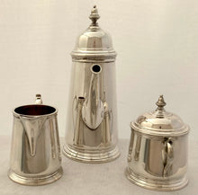 Mid Century Silver Coffee Set. Pampaloni Brothers of Firenze. 24.7 troy ounces.