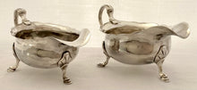 Georgian, George II, Pair of Silver Sauce Boats. London 1742 John Pollock. 14 troy ounces.