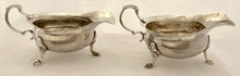 Georgian, George II, Pair of Silver Sauce Boats. London 1742 John Pollock. 14 troy ounces.