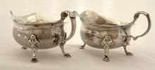 Georgian, George II, Pair of Silver Sauce Boats. London 1742 John Pollock. 14 troy ounces.
