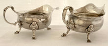 Georgian, George II, Pair of Silver Sauce Boats. London 1742 John Pollock. 14 troy ounces.