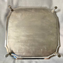 Early 20th Century Silver Plated & Crested Square Salver. Hawksworth Eyre & Co. of Sheffield.