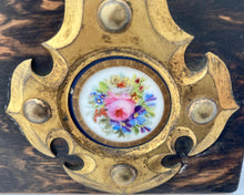 Victorian Coromandel Box with Porcelain Lozenges. T.A. Simpson, Regent St, London.