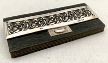 Victorian Silver Mounted Leather Purse. Birmingham 1899 Ludwig Krumm.