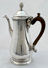 Georgian,  George III, Silver Armorial Coffee Pot. London 1763 William Grundy. 16 troy ounces.