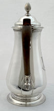 Georgian,  George III, Silver Armorial Coffee Pot. London 1763 William Grundy. 16 troy ounces.