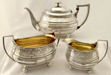 Georgian, George III, Scottish Silver Tea Set. Edinburgh 1809 George McHattie. 35.5 troy ounces.