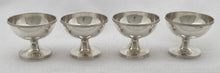 Georgian, George III, Four Silver Hemispherical Salts. London 1800 Peter, Ann & William Bateman. 5.5 troy ounces.