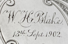 Edwardian Art Nouveau Silver Card Case. Birmingham 1901 William Hayes.