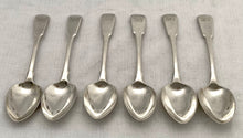 Georgian, George III, Six Silver Dessert Spoons. London 1820 Solomon Royes. 8.8 troy ounces.