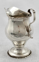 Georgian, George III, Silver Cream Jug. London 1769. 2.7 troy ounces.