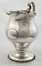 Georgian, George III, Silver Cream Jug. London 1769. 2.7 troy ounces.