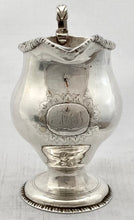 Georgian, George III, Silver Cream Jug. London 1769. 2.7 troy ounces.