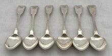Georgian, George III, Six Silver Teaspoons. London 1818 Thomas Barker. 3.6 troy ounces.