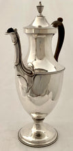 Georgian, George III, Silver Coffee Pot, London 1782 Charles Wright. 30 troy ounces.