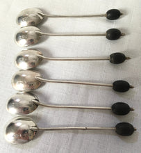George V Cased Set of Twelve Silver Coffee Bean Spoons. Sheffield 1911 Asprey and Co. Ltd.