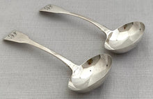 Georgian, George III, Pair of Silver Sauce Ladles. London 1818 Charles Hollinshed. 3.3 troy ounces.