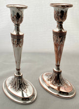Georgian, George III, Pair of Old Sheffield Plate Candlesticks, circa 1800 - 1810.