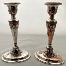 Georgian, George III, Pair of Old Sheffield Plate Candlesticks, circa 1800 - 1810.