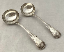 George IV Pair of Silver King's Pattern Sauce Ladles. London 1820 William Chawner II. 5.6 troy ounces.