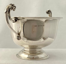 George V Silver Mask Head Bowl. Birmingham 1912 Edward Souter Barnsley. 14 troy ounces.