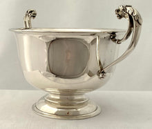 George V Silver Mask Head Bowl. Birmingham 1912 Edward Souter Barnsley. 14 troy ounces.