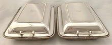 Georgian, George III, Pair of Silver Entree Dishes. London 1802 Timothy Renou. 93.7 troy ounces.