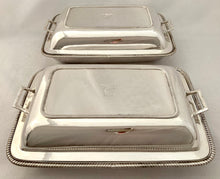 Georgian, George III, Pair of Silver Entree Dishes. London 1802 Timothy Renou. 93.7 troy ounces.