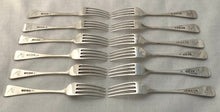 William IV Set of Twelve Silver Dessert Forks. London 1837 Samuel Hayne & Dudley Cater. 15.4 troy ounces.