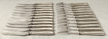 Edwardian Arts & Crafts Silver Handled Pastry Knives & Forks for Twelve. Sheffield 1907, Lee & Wigfull.