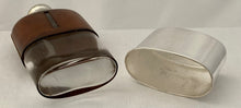 Asprey Silver Plate & Leather Mounted Glass Hip Flask.