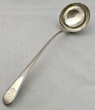 Georgian, George III, Silver Soup Ladle, Crested for Medlycott. London 1787 Richard Crossley. 5.4 troy ounces.