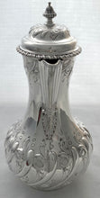 Georgian, George II, Silver Hot Water Jug. London 1759 Thomas Whipham & Charles Wright. 21.5 troy ounces.
