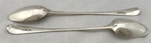 Georgian, George III, Pair of Silver Basting Spoons, Crested for Medlycott. London 1787 Richard Crossley. 6.2 troy ounces.
