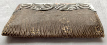 Art Nouveau Silver Mounted Snakeskin Wallet. Birmingham 1903 Ludwig Krumm.