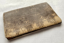 Art Nouveau Silver Mounted Snakeskin Wallet. Birmingham 1903 Ludwig Krumm.