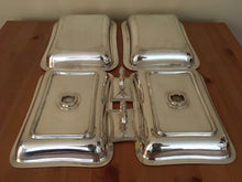 Edward VII, matching pair of silver entree dishes with covers. Sheffield 1905 James Dixon & Sons. 112 troy ounces.