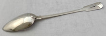 Georgian, George IV, Silver Basting Spoon. London 1825 William Stroud. 3.7 troy ounces.