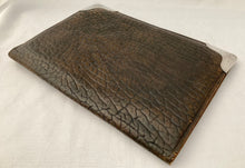 Late Victorian Silver Mounted Leather Blotting & Document Folder. London 1901 Edward Langridge & Co.