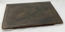 Late Victorian Silver Mounted Leather Blotting & Document Folder. London 1901 Edward Langridge & Co.