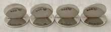 Edwardian Cased Set of Silver Menu & Place Card Holders. Chester 1907 Goldsmiths & Silversmiths Co.