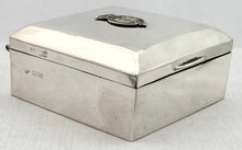 George V Silver Cigarette Box with Cypher for Earl Mountbatten of Burma. London 1912 Goldsmiths & Silversmiths Company.