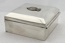 George V Silver Cigarette Box with Cypher for Earl Mountbatten of Burma. London 1912 Goldsmiths & Silversmiths Company.