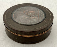 Crimean War Paris Peace Treaty Medal Pressed Horn Snuff Box.