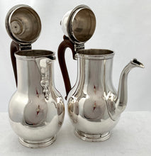 George V Silver Cafe au Lait Set. Birmingham 1921 Asprey & Co Ltd. 33 troy ounces.