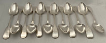 Georgian, George IV, Twelve Crested Irish Silver Tablespoons. Dublin 1825-28 William Cummins. 30 troy ounces.