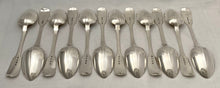 Georgian, George IV, Twelve Crested Irish Silver Tablespoons. Dublin 1825-28 William Cummins. 30 troy ounces.