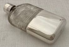 Edwardian Silver & Cut Glass Hip Flask. London 1906 Charles & George Asprey.
